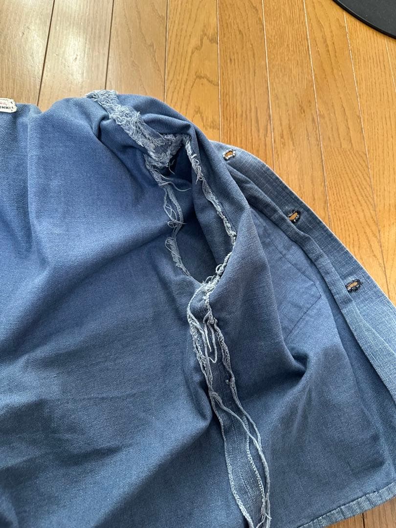 60sハンドメイドデニムジャケッCHARLES HUMMEフランスボタンUSA製