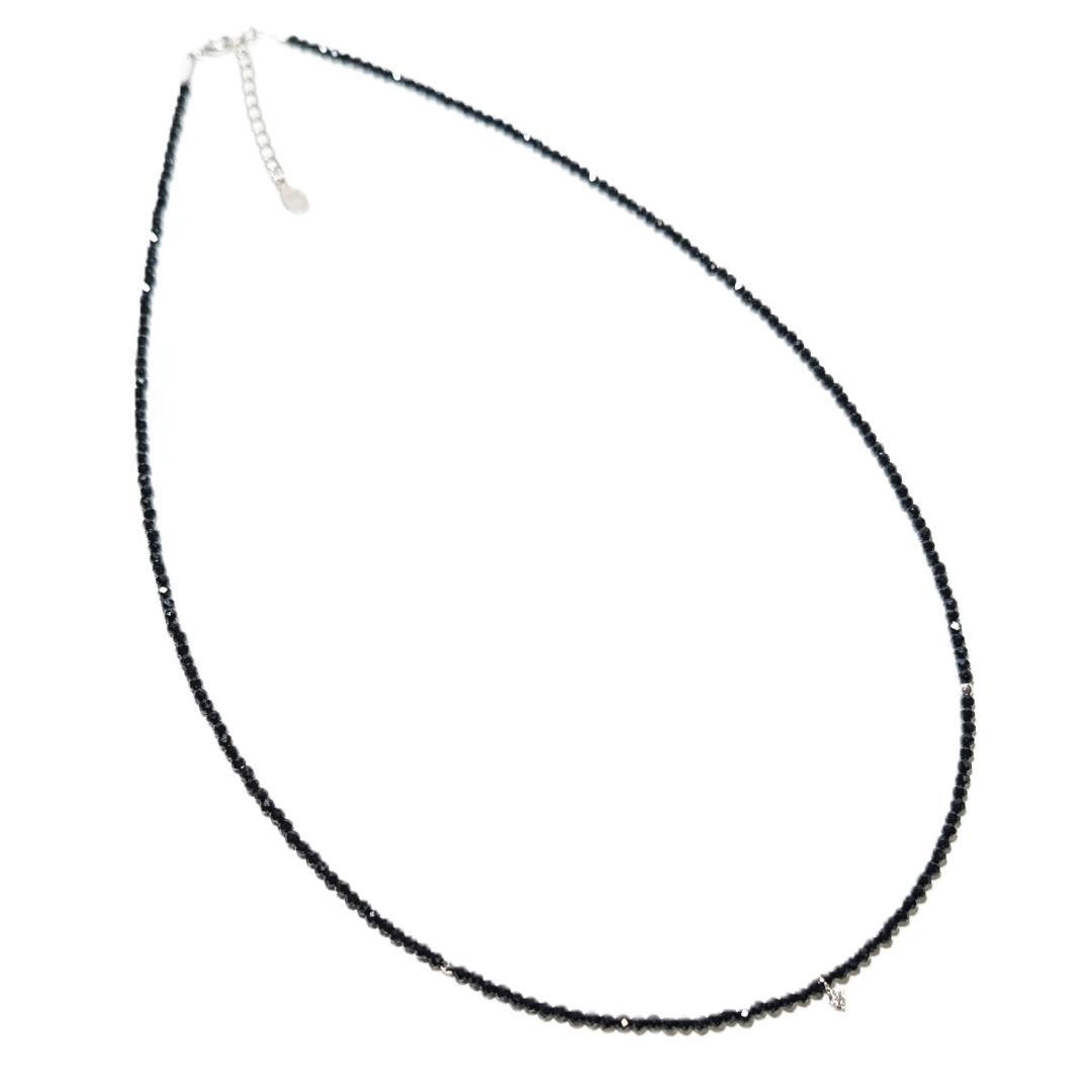 「輝きの守護石」K18WG×ダイヤモンド×スピネル パワーストーンネックレス