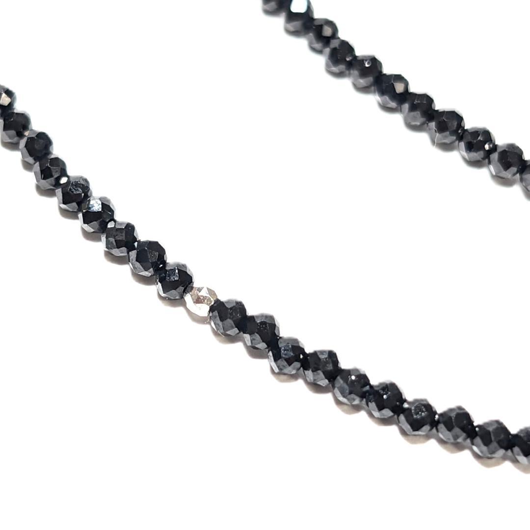 「輝きの守護石」K18WG×ダイヤモンド×スピネル パワーストーンネックレス