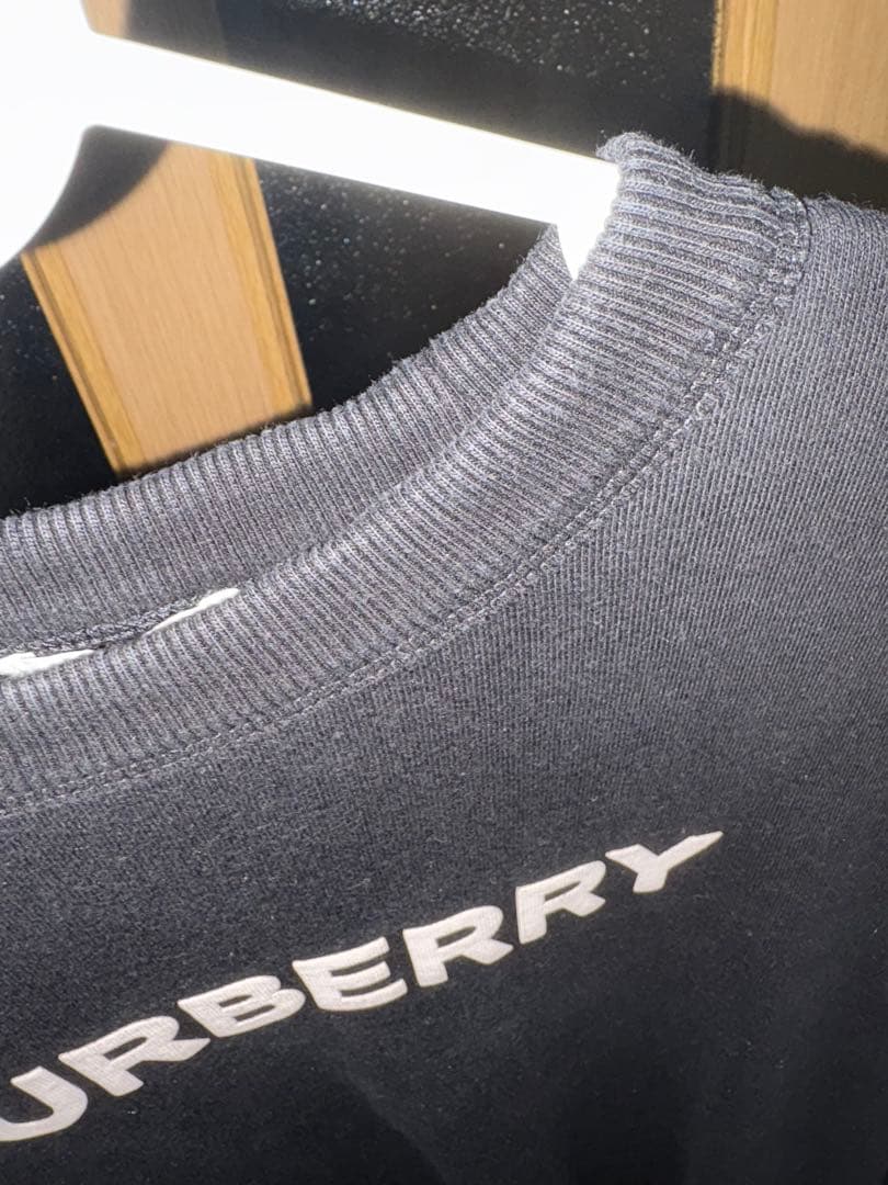 最安値 国内正規 BURBERRY ブラック ロゴ スウェット 最終値下げ