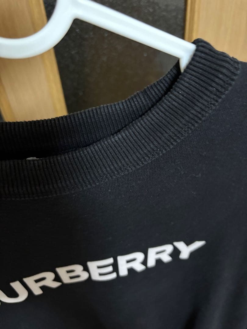最安値 国内正規 BURBERRY ブラック ロゴ スウェット 最終値下げ