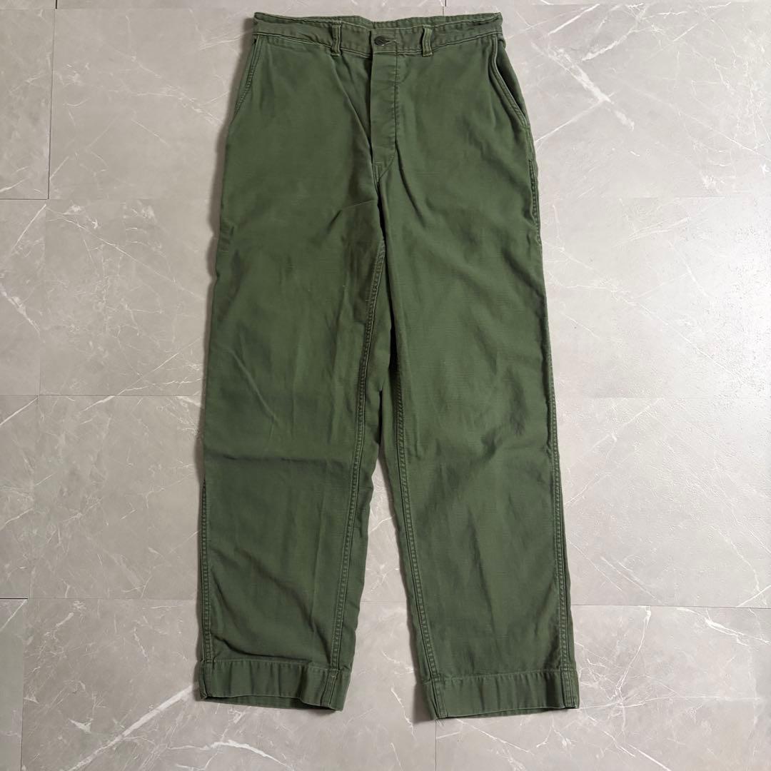 実物　50s USMC P58 ユーティリティ ベイカーパンツ コットンサテン