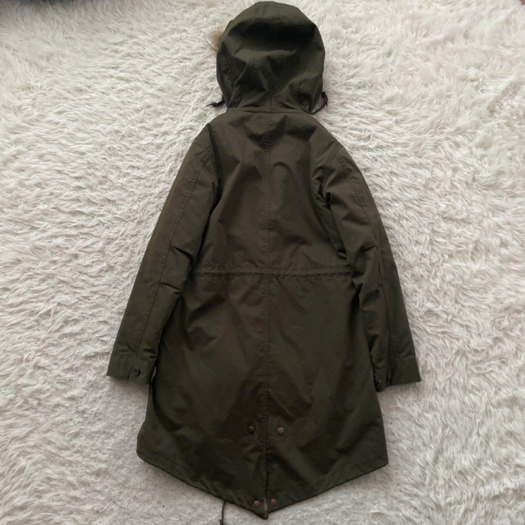 FRED PERRY 刺繍　2way ファー　モッズ　コート　ライナー付き