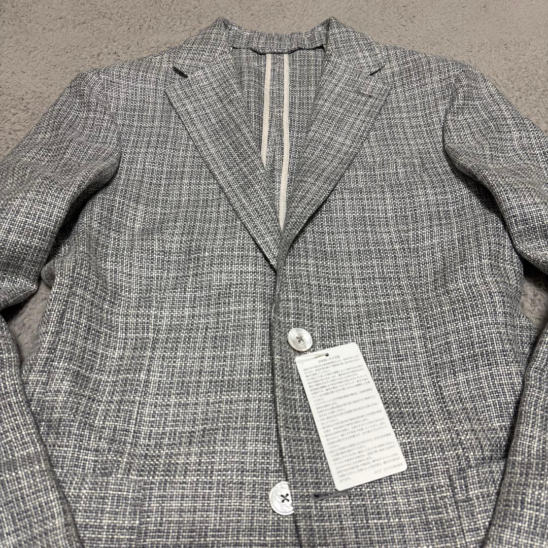 ErmenegildoZegna ジャケット　グレー　現行タグ　黒タグ　美品