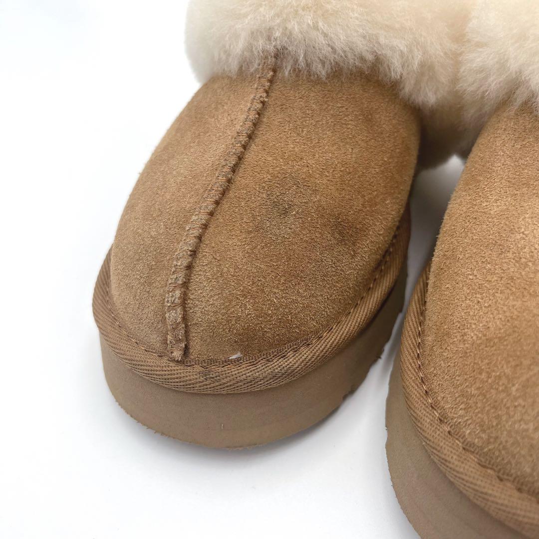 希少✨未使用級✨UGG アグ　ファンケット　チェスナット　ボア 21cm