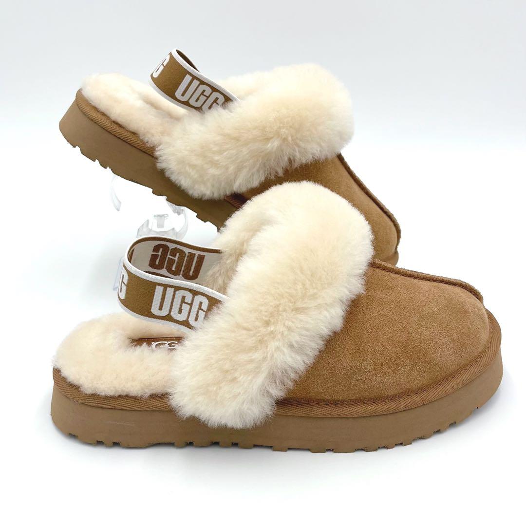 希少✨未使用級✨UGG アグ　ファンケット　チェスナット　ボア 21cm