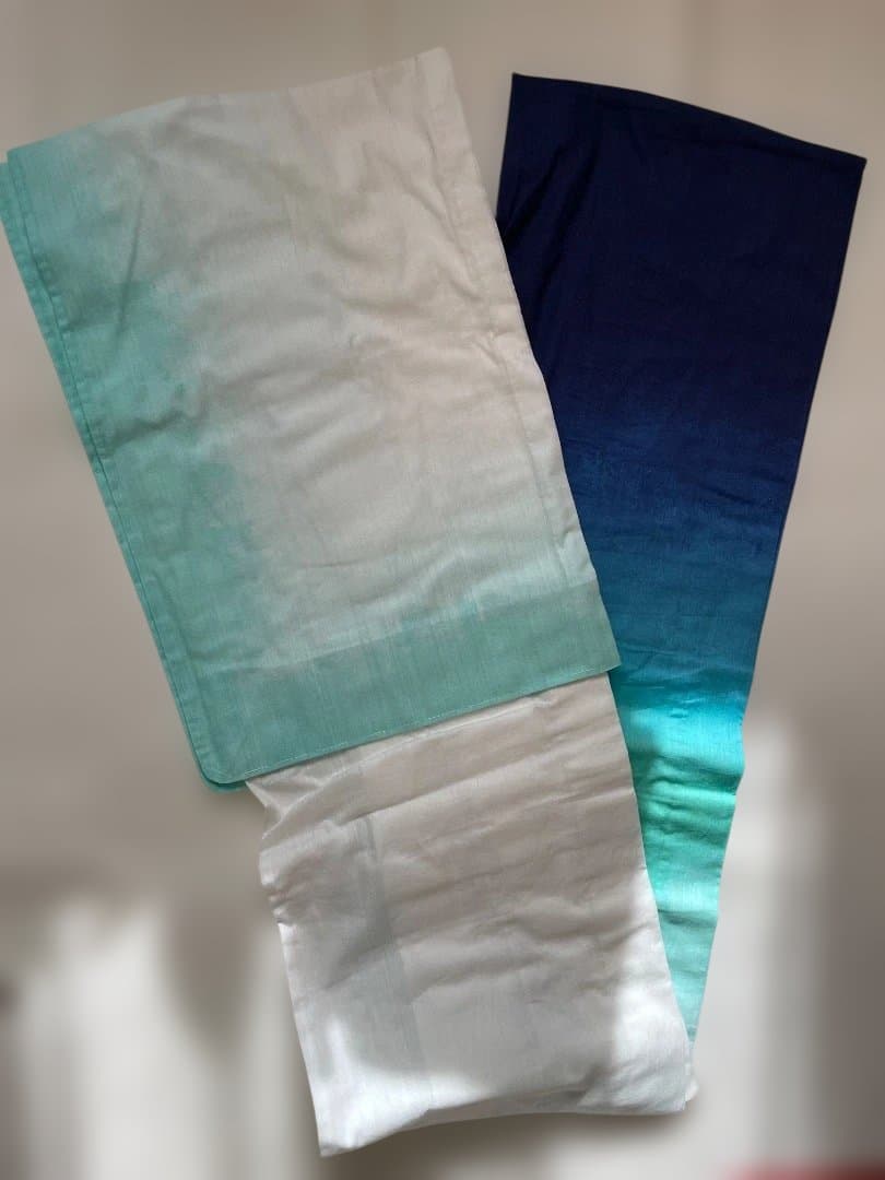 hazama グラデーション浴衣（白から青）