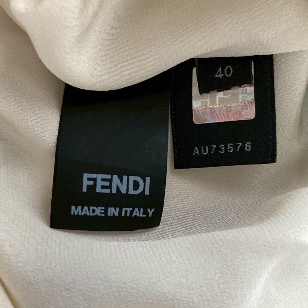 FENDI ノースリーブワンピース ライトグリーン L