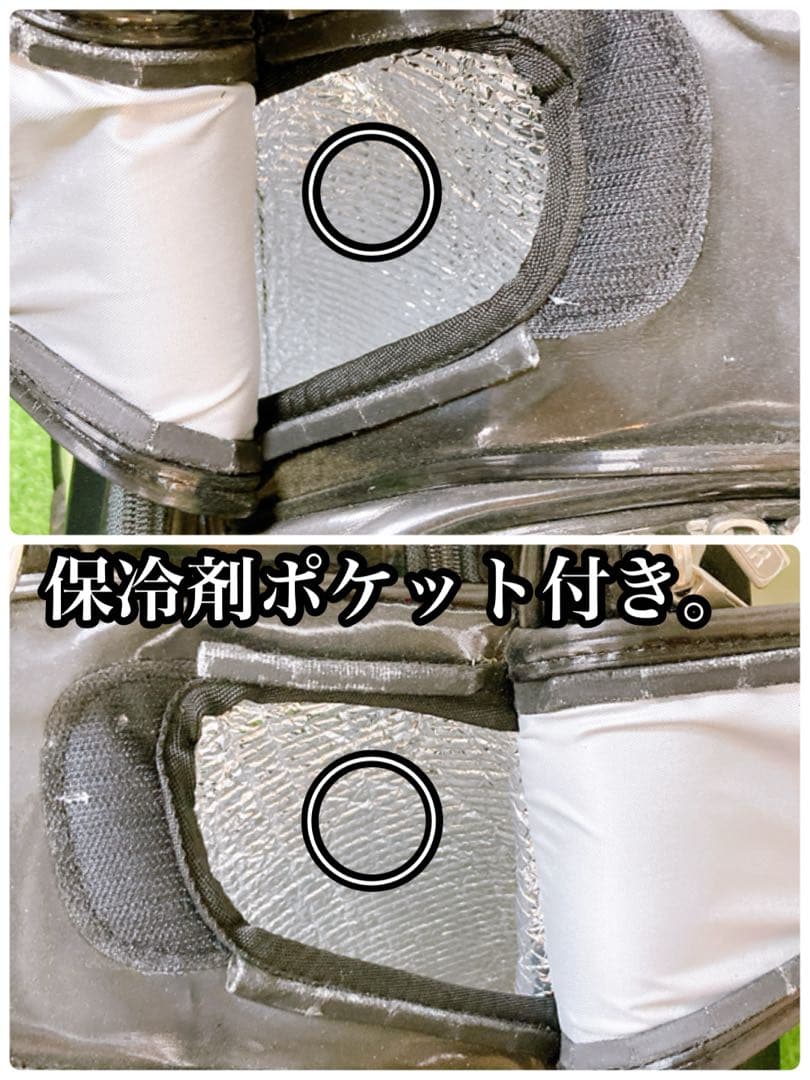 5.プロギア　3点式　高級キャディーバッグ　ゴルフクラブケース　保冷ポケット付き