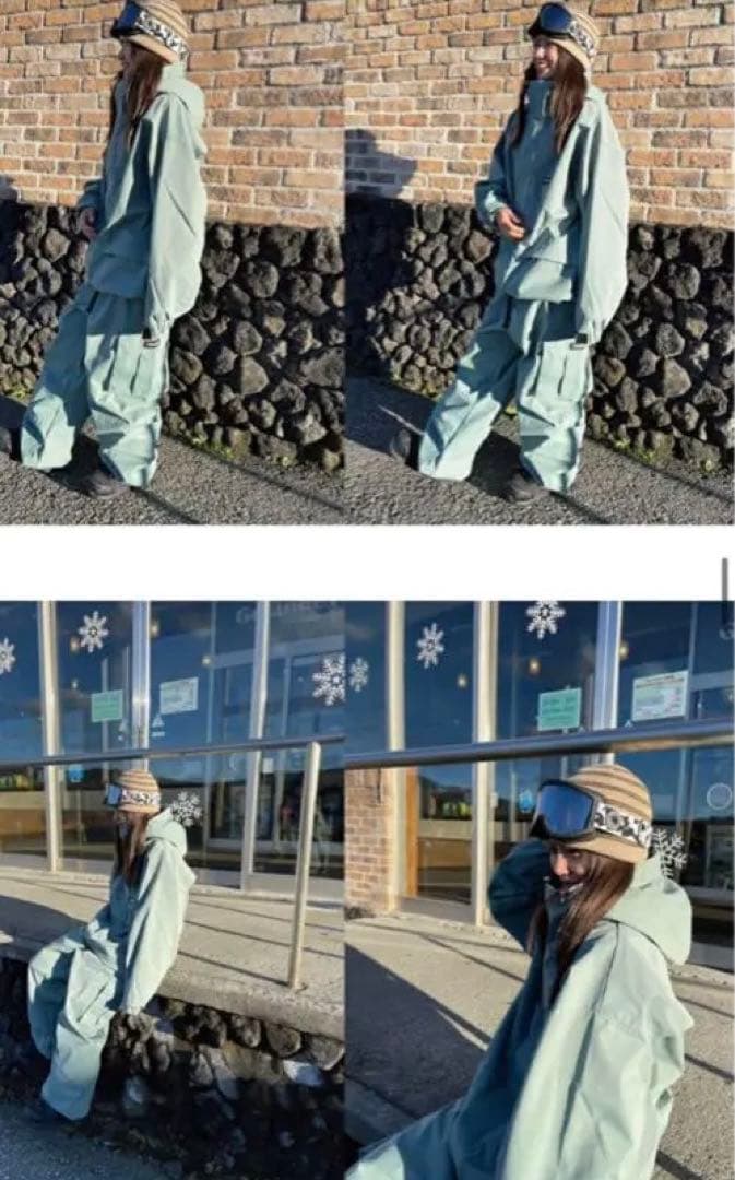 スノーボードウェア ハイマスマニア　ライトブルー フード付き 未使用新品