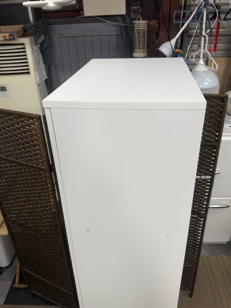 【完成品】【美品】ニトリ　キャビネット　フォルム　SK1860 WH 食器棚