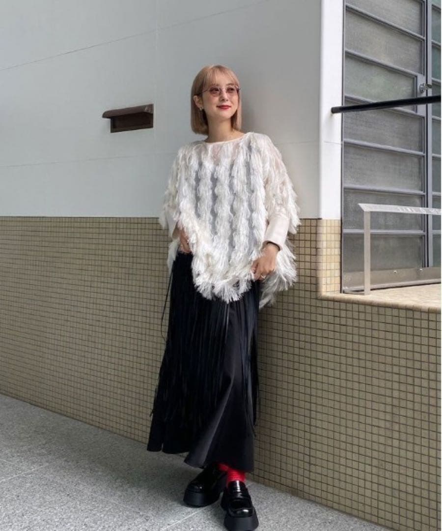 【極美品】 AMERI FULL FRINGE OVER TOP