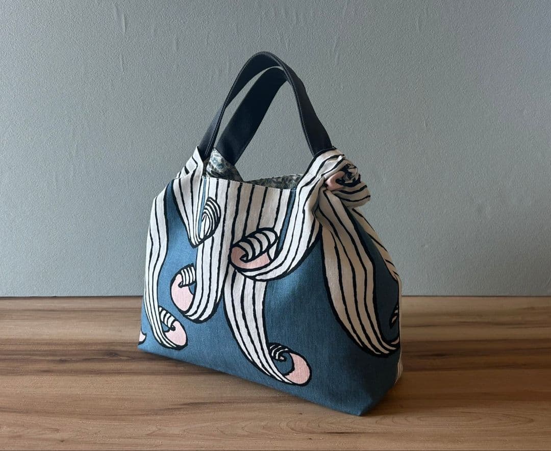 【ボッチャン様オーダー】ミナペルホネンハンドメイドシャーリングバッグ