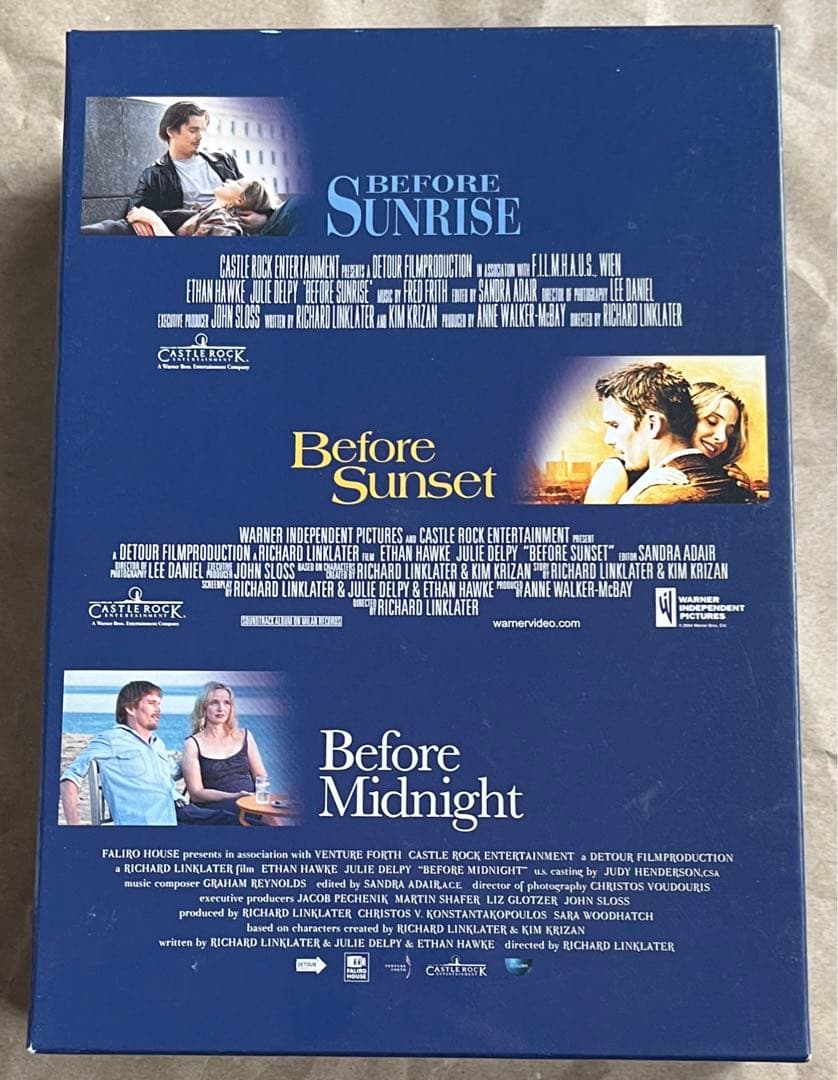 【廃盤】ビフォア・サンライズ/サンセット/ミッドナイト トリロジー3枚組BOX