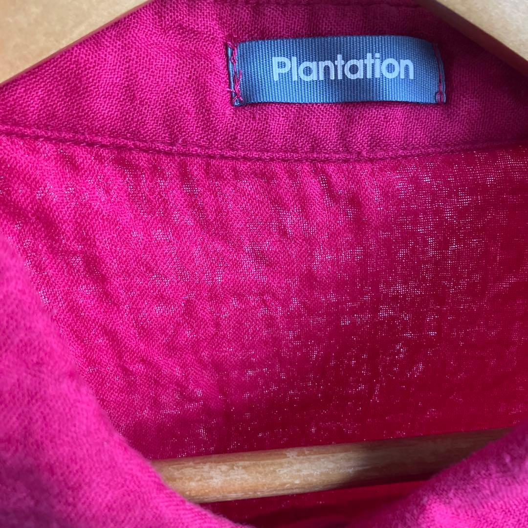 【美品】plantation マシュマロガーゼブラウス