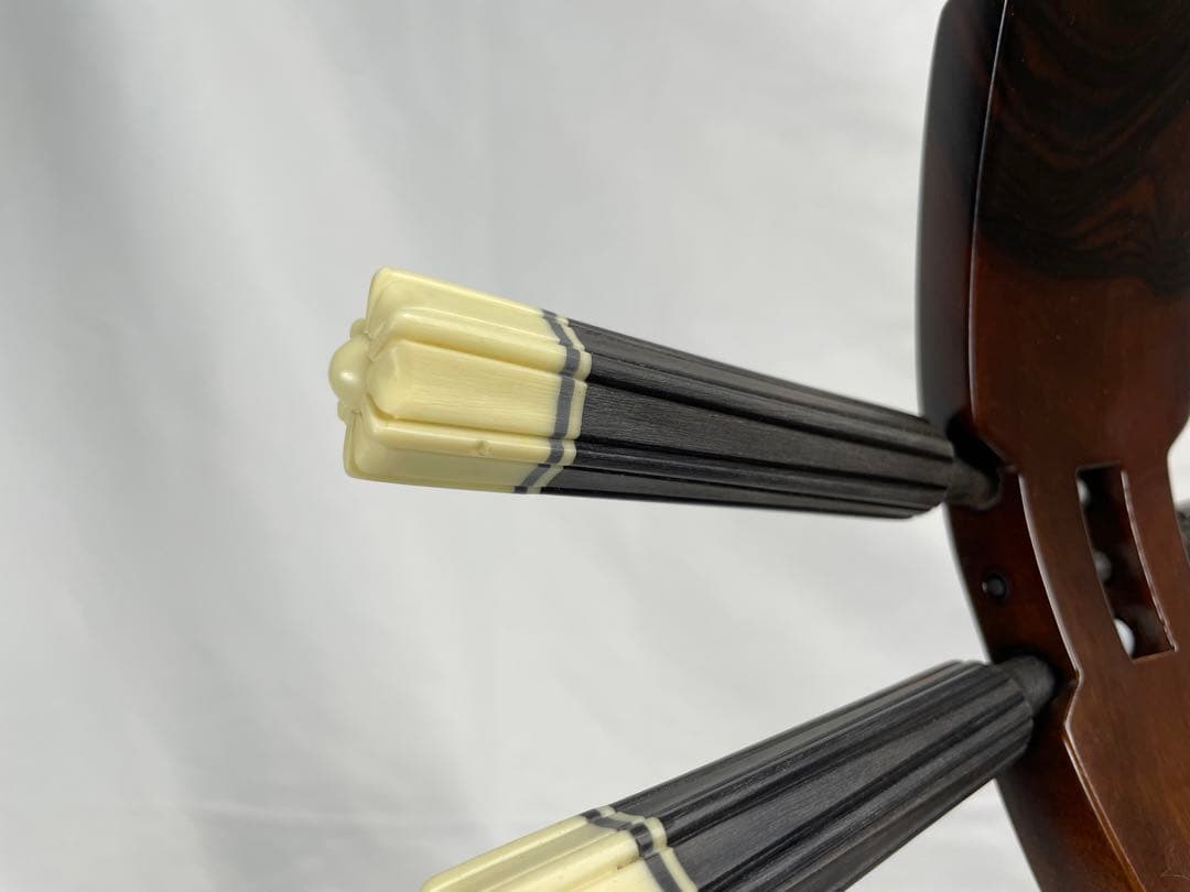 沖縄三線 宮古木工芸 本皮1枚張り 上等黒檀