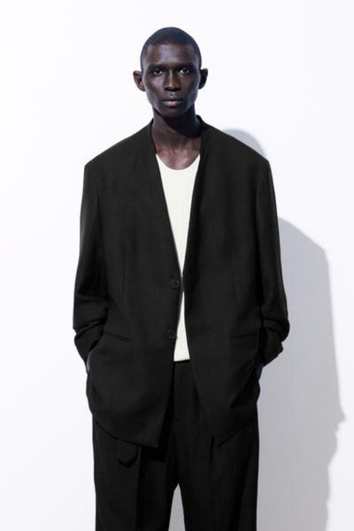 k*w様 COS ノーカラージャケット　ネイビー