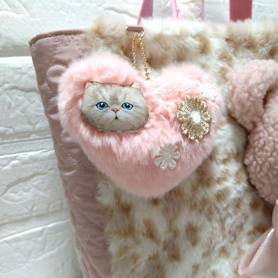 ☆*☆様 コヤンイサムチョン☆横長トートバッグ　ユキヒョウファー＆ハートキルト