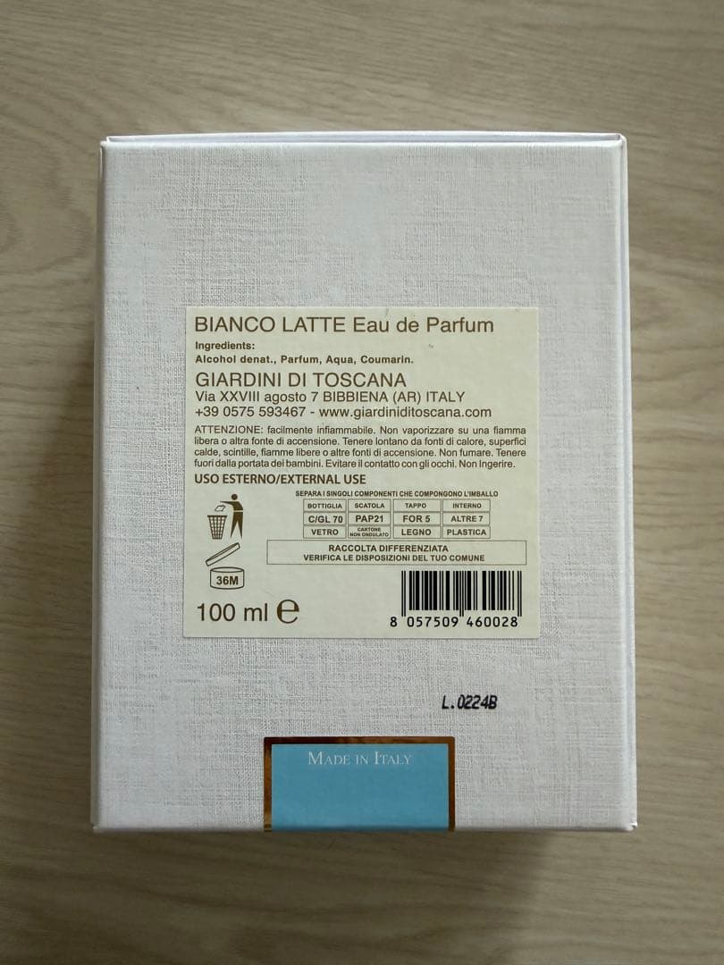 香水(ユニセックス) Giardini Di Toscana Bianco Latte 100ml