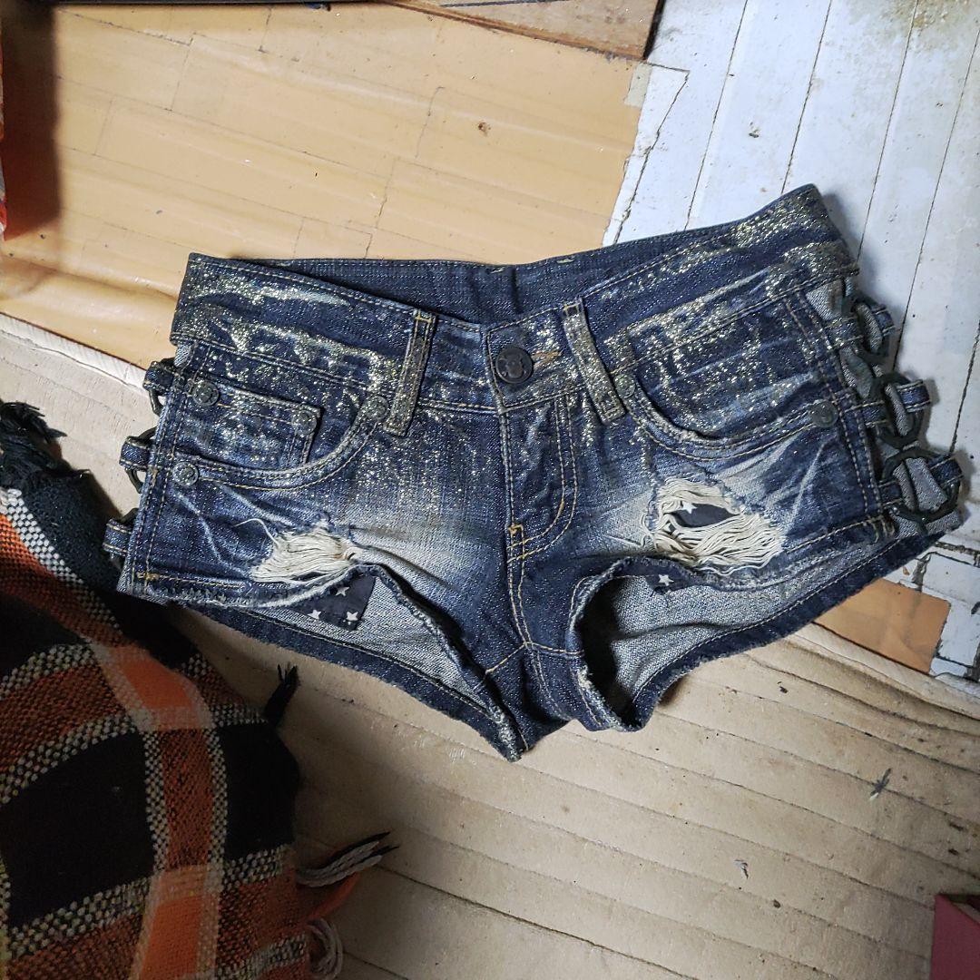 ダイヤ JEANS ダメージショートパンツ23インチ