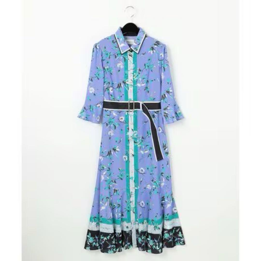 グレースコンチネンタル　フラワーパターンワンピース　ダイアグラム