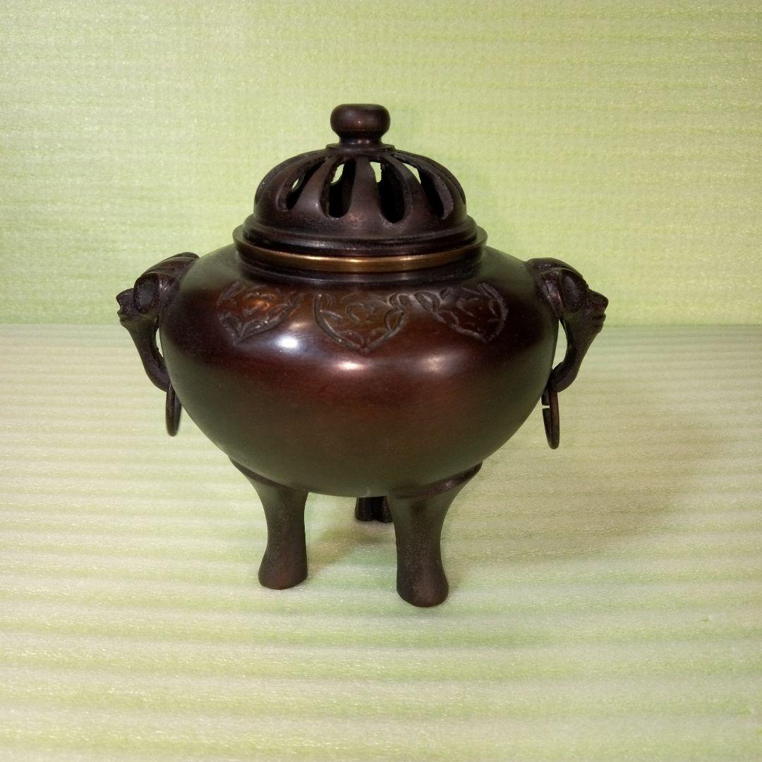 香炉　ミニ　ミニ香炉　小さい香炉　骨董　骨董品　レトロ　レア　重さ482グラム