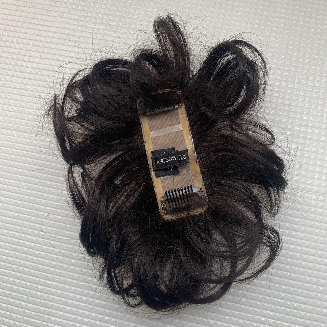 ユキ　ウィッグ　ポイント　ポイントウィッグ　ワンタッチピン　人毛　50%