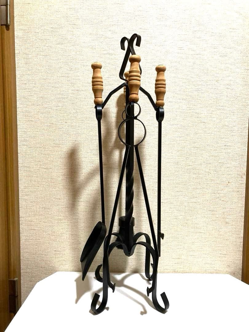 アンティーク ファイヤーツール セット 薪ストーブ 暖炉 インテリア オブジェ