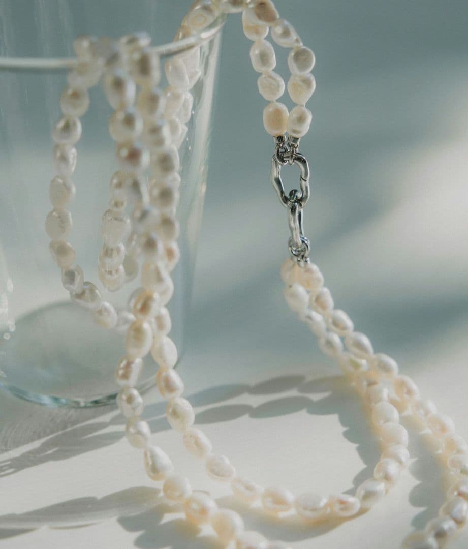 crewre　2wayウォーターパールネックレス　シルバー
