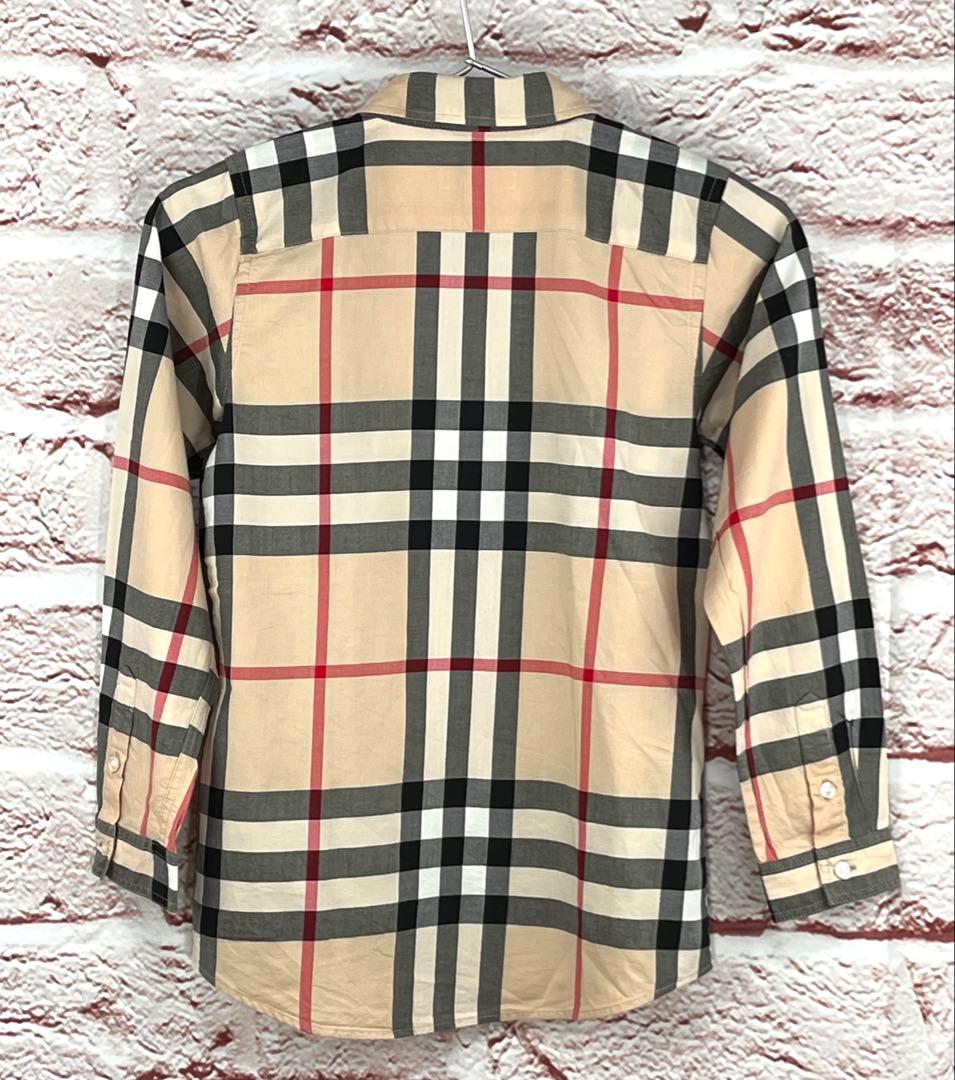 【極美品】バーバリー　チェックシャツ　長袖　140