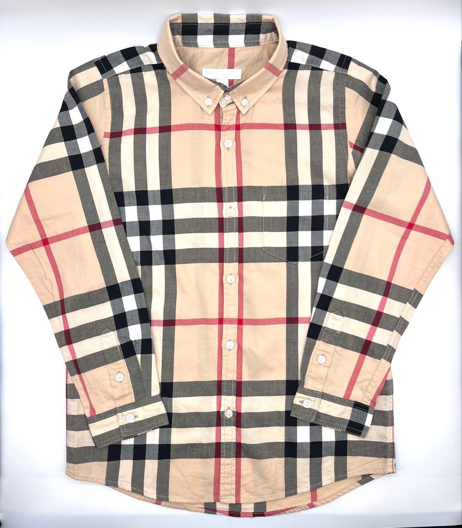 【極美品】バーバリー　チェックシャツ　長袖　140