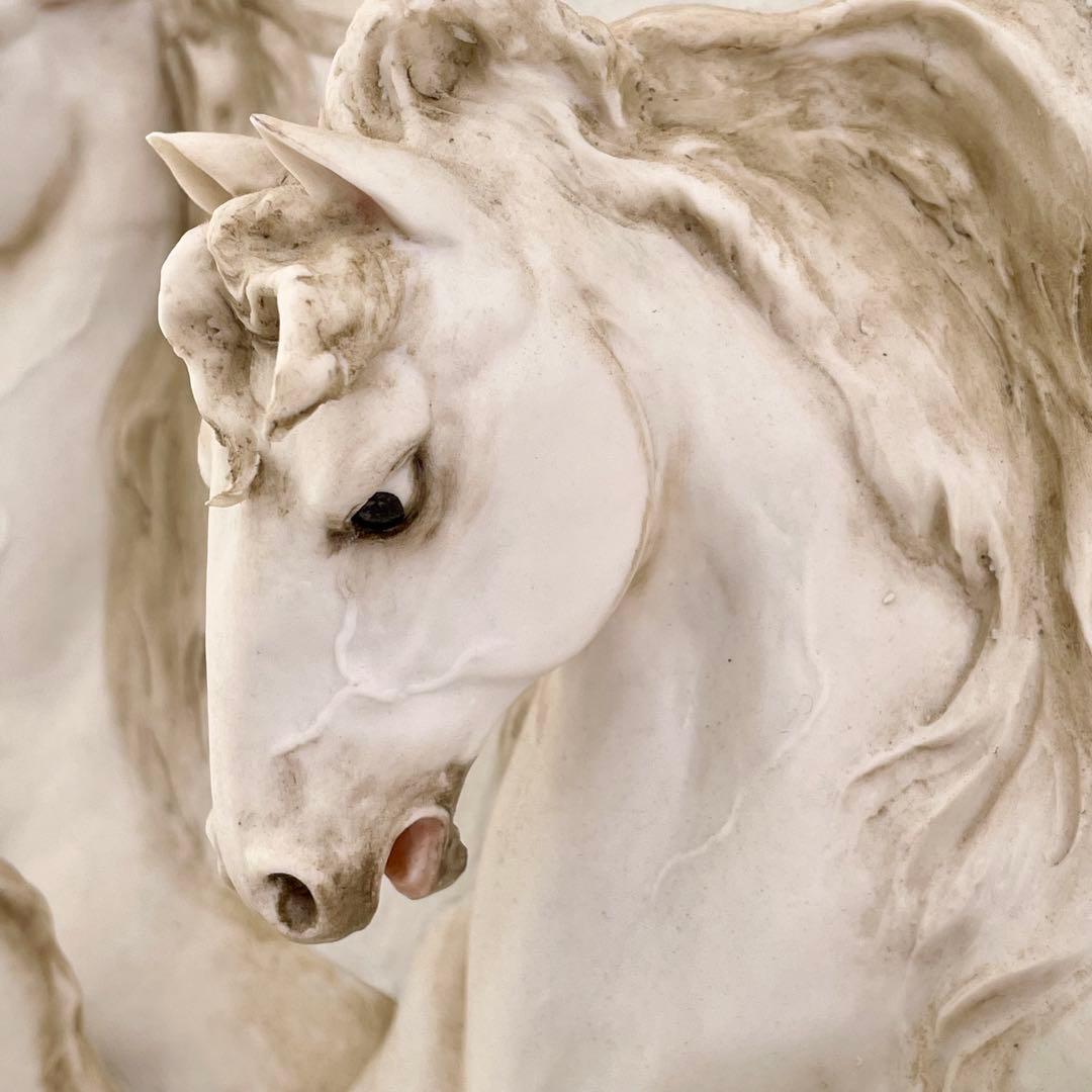 イタリア porcellane PRINCIPE プリンシペ 陶額 白馬 高級