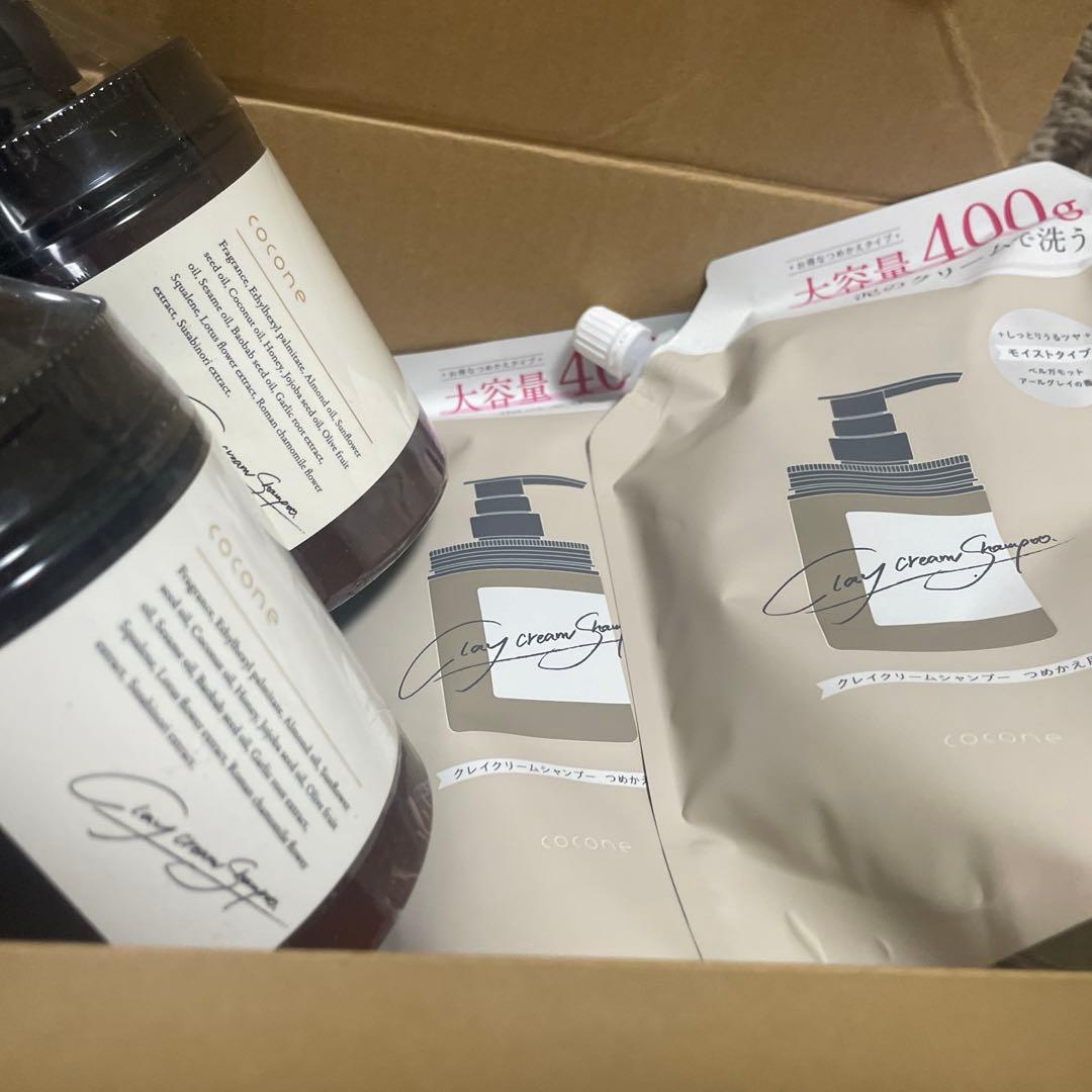 cocone はぐくみプラス クレイクリームシャンプー.詰め替え×2