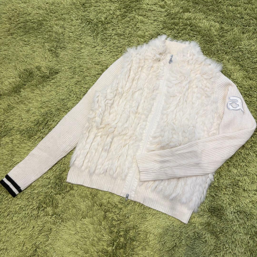 archivio アルチビオ ジップジャケット アイボリー ラビットファー 38