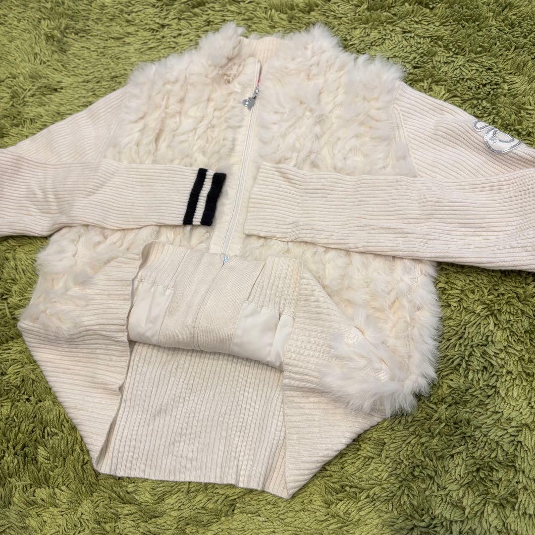 archivio アルチビオ ジップジャケット アイボリー ラビットファー 38