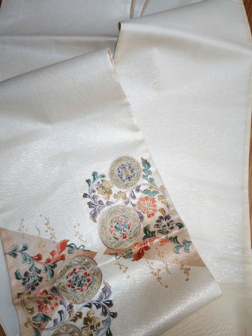 高級袋帯　刺繍　中国蘇州刺繍　夏帯