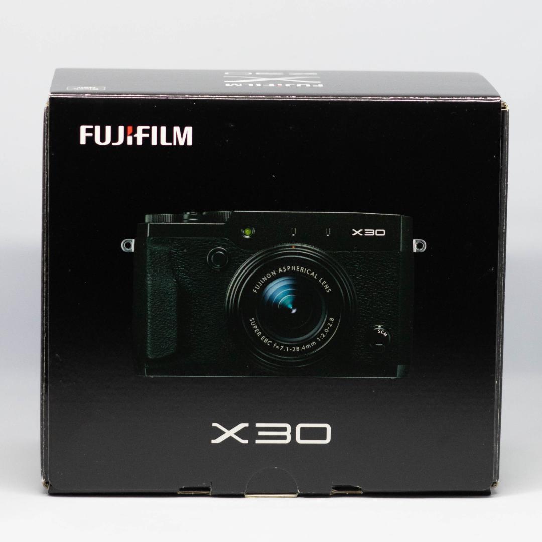 FUJIFILM X30 ブラック レンズフード付 コンデジ