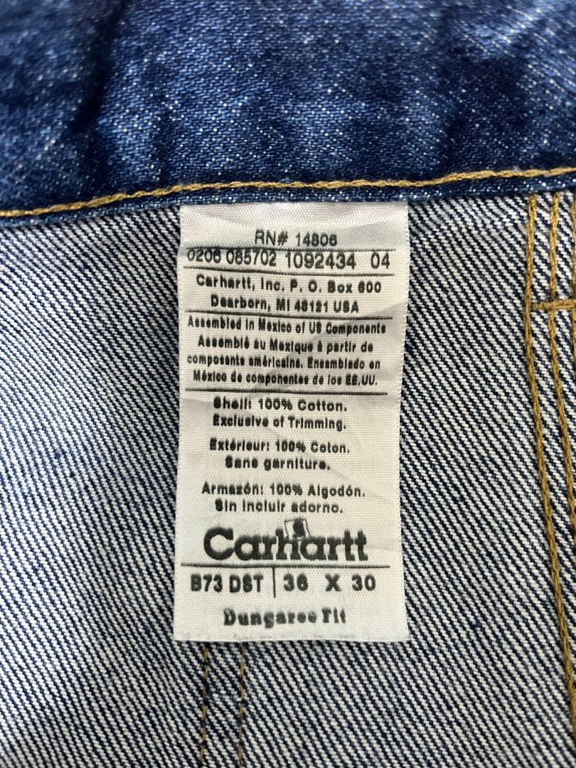 USA製Carhartt カーハート ダブルニー デニム カットオフw36L30