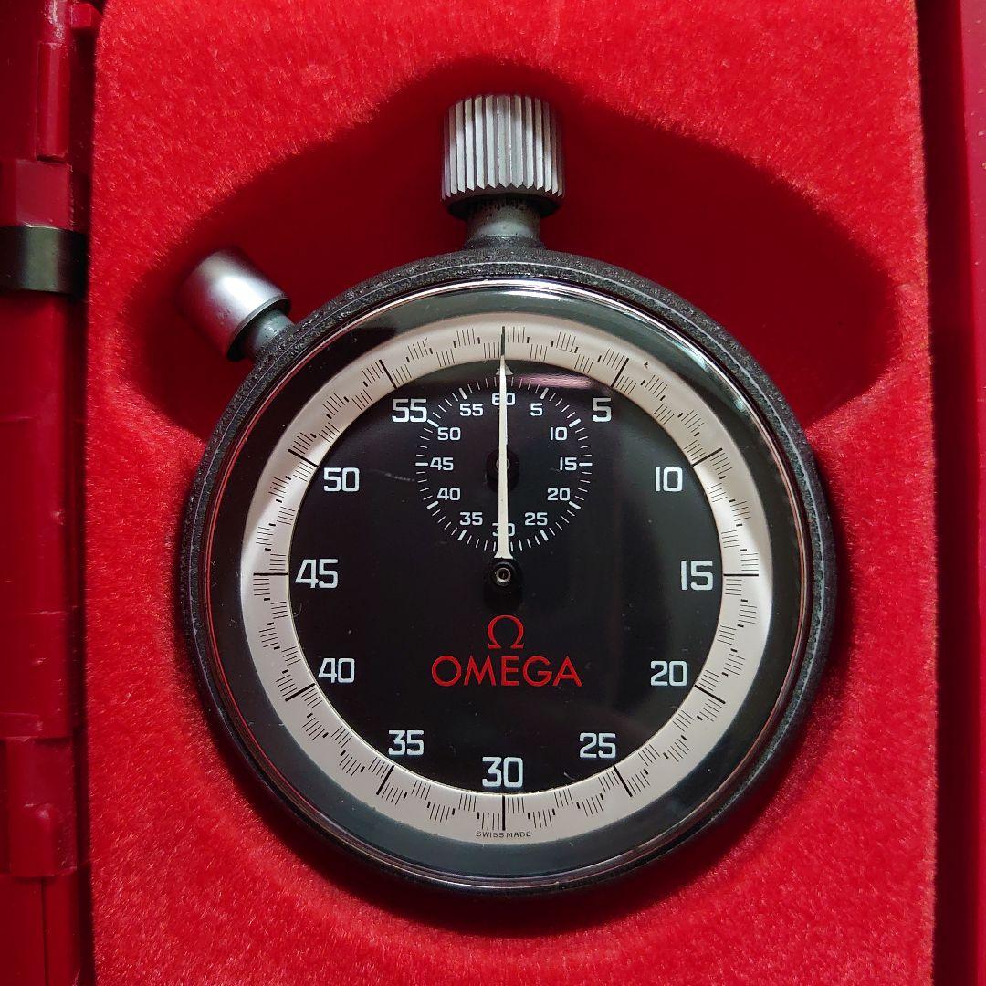 OMEGA アナログストップウォッチ ケース付き