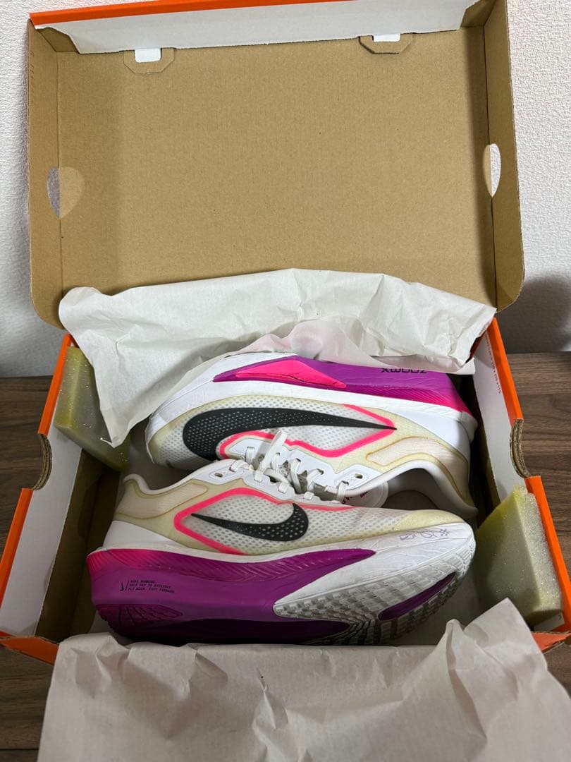 NIKE ズームフライ6　ホワイト/ピンク25.5cm