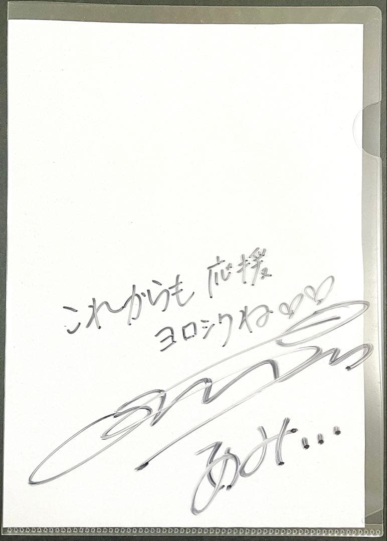 【コレクション用保管品】★鈴木亜美直筆サインクリアファイル★未配布品MS