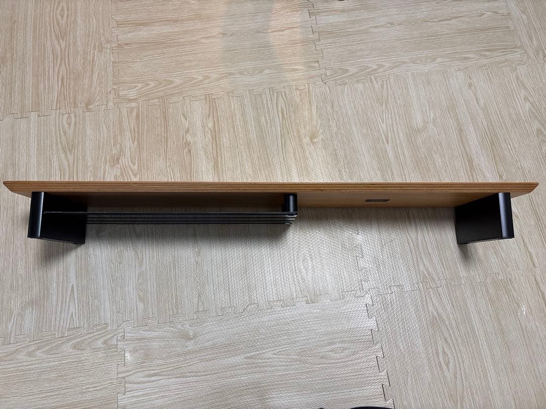 amesoba デスクシェルフ (天板：ホワイトオーク/パーツ：ブラック)