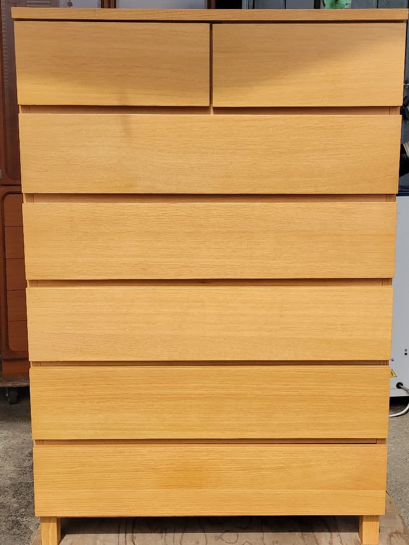 MUJI 無印良品 天然木 北欧 6段 収納チェスト オーク材突板 幅80cm