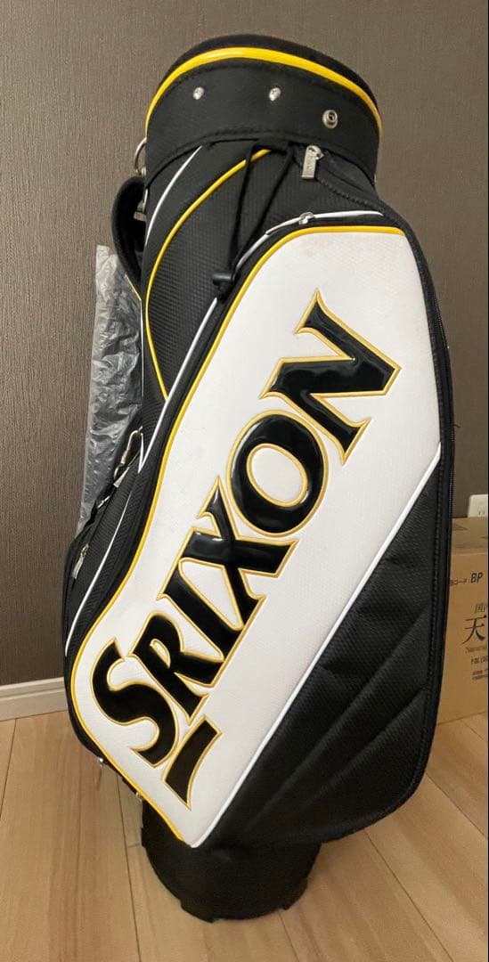 Srixon ゴルフキャディバッグ 黒/白/黄
