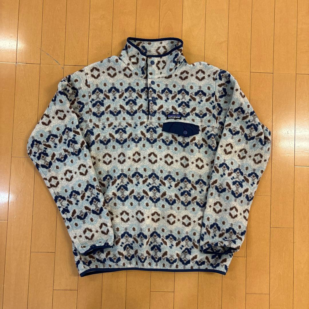 patagonia 総柄フリースジャケット（メンズM）