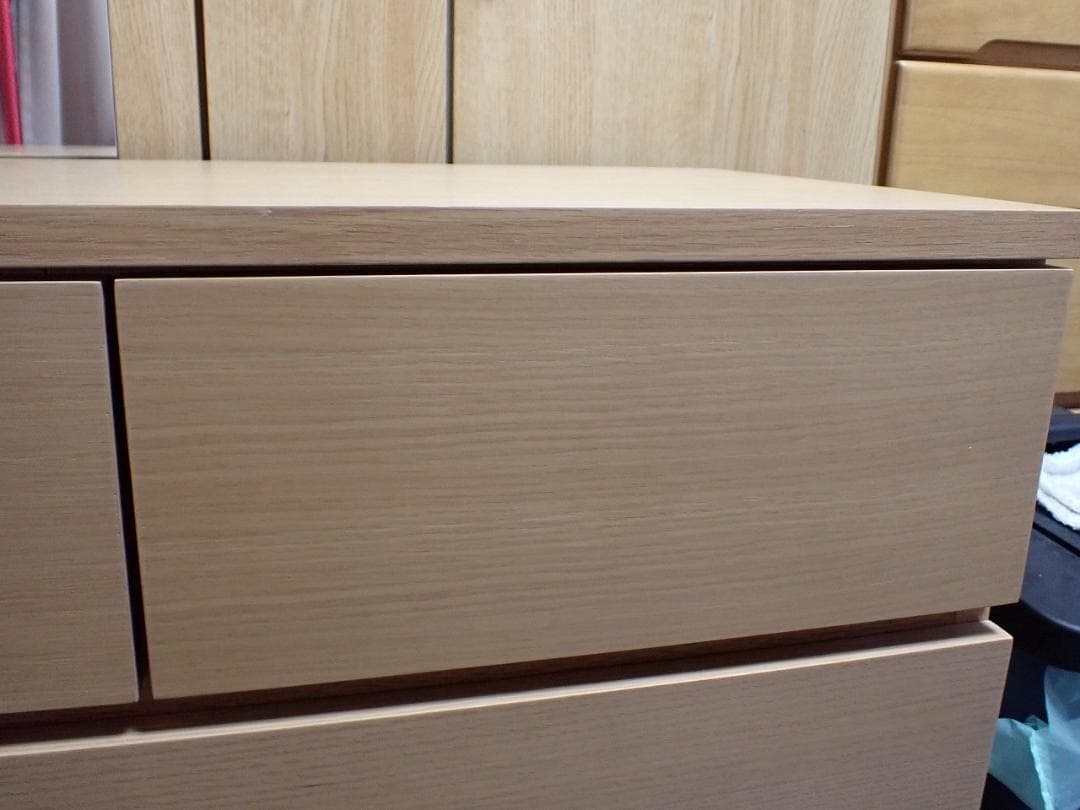 無印良品　4段チェスト　天然木（オーク材）