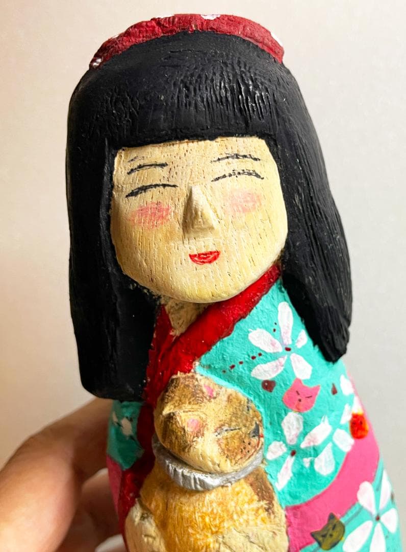 ま*み様 木製オリジナルこけしとオリジナル絵画セット（by ShuzSaya/絵