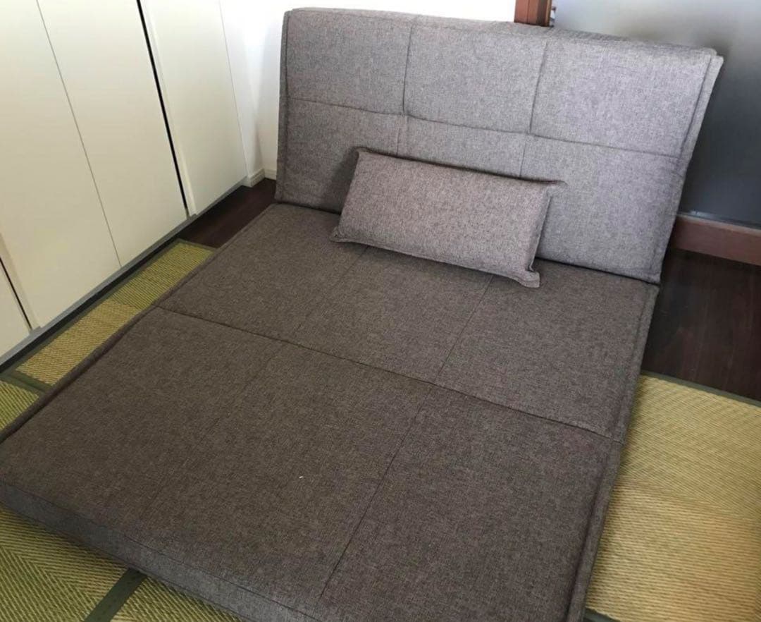 Canさん専用　3WAY 2人がけソファーベッド＋洗えるソファーカバー付き