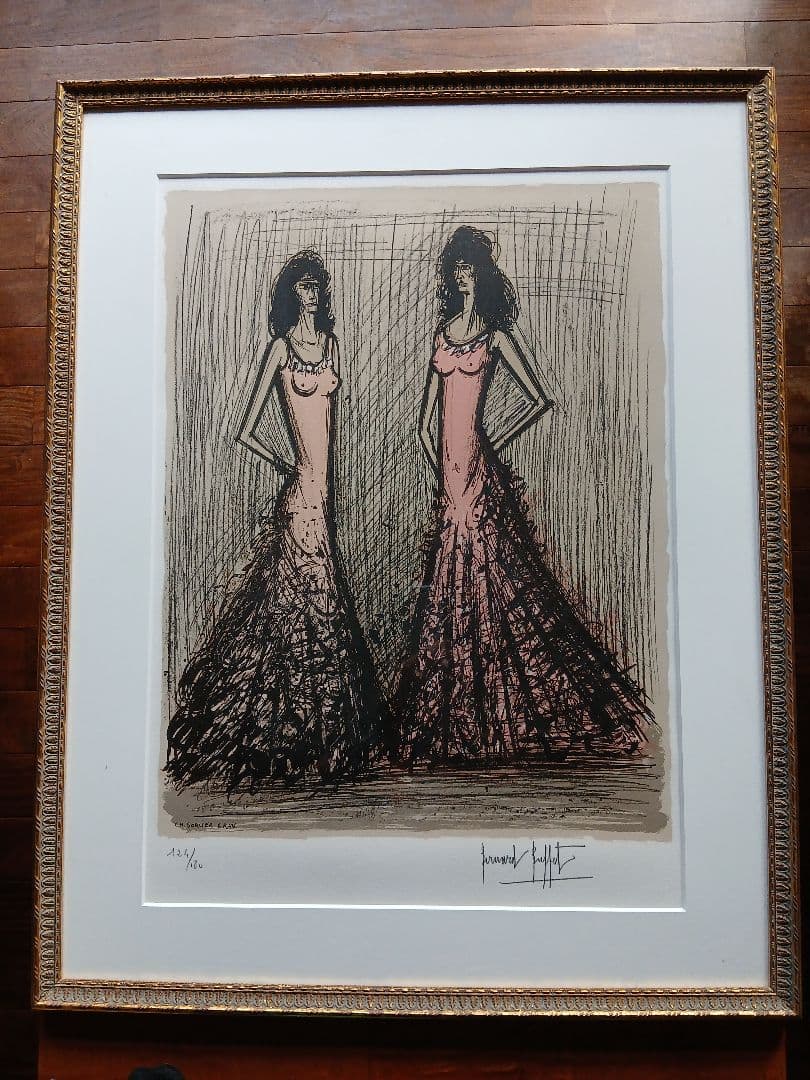 Bernard Buffet リトグラフ メルセデスとフラスキ－タ 中古
