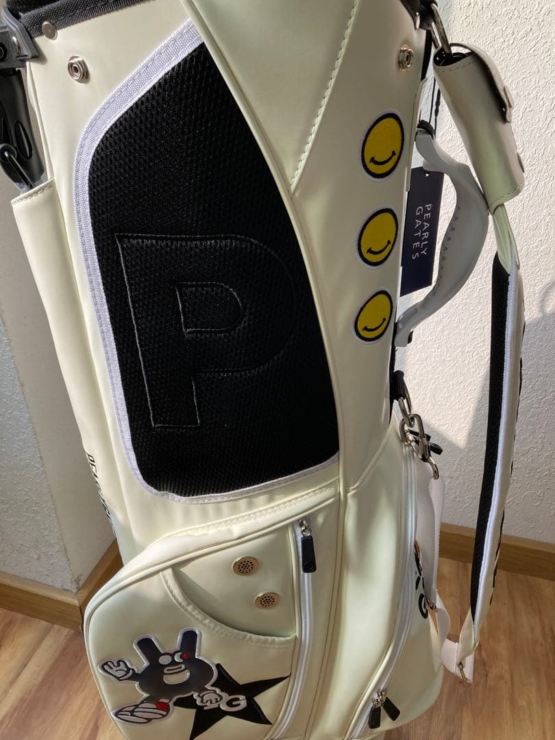 PEARLY GATES キャディバッグ ホワイト ゴルフバッグ スタンドバッグ